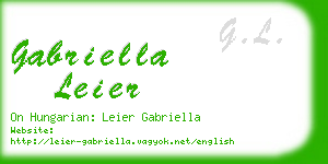 gabriella leier business card